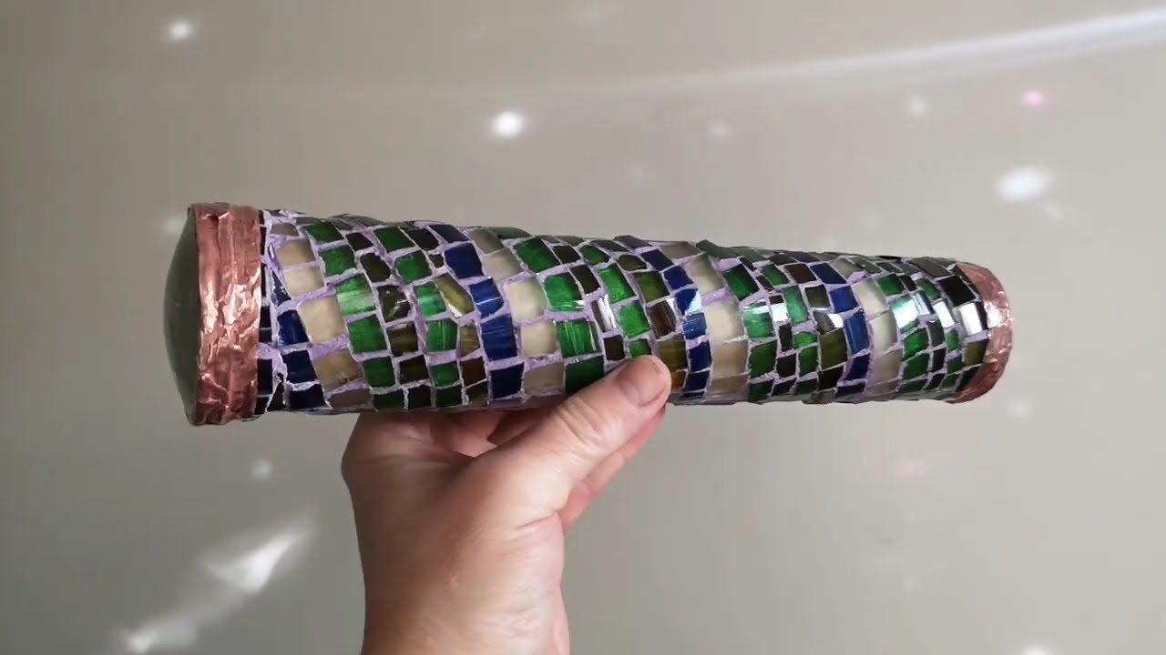 Делаем калейдоскоп из зеркал и с цветным стеклом своими руками. Kaleidoscope DIY.