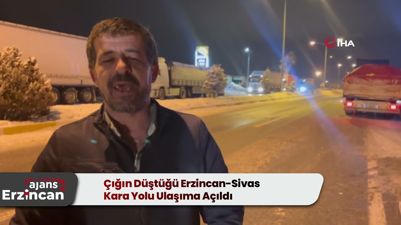 Çığın Düştüğü Erzincan-Sivas Kara Yolu Ulaşıma Açıldı