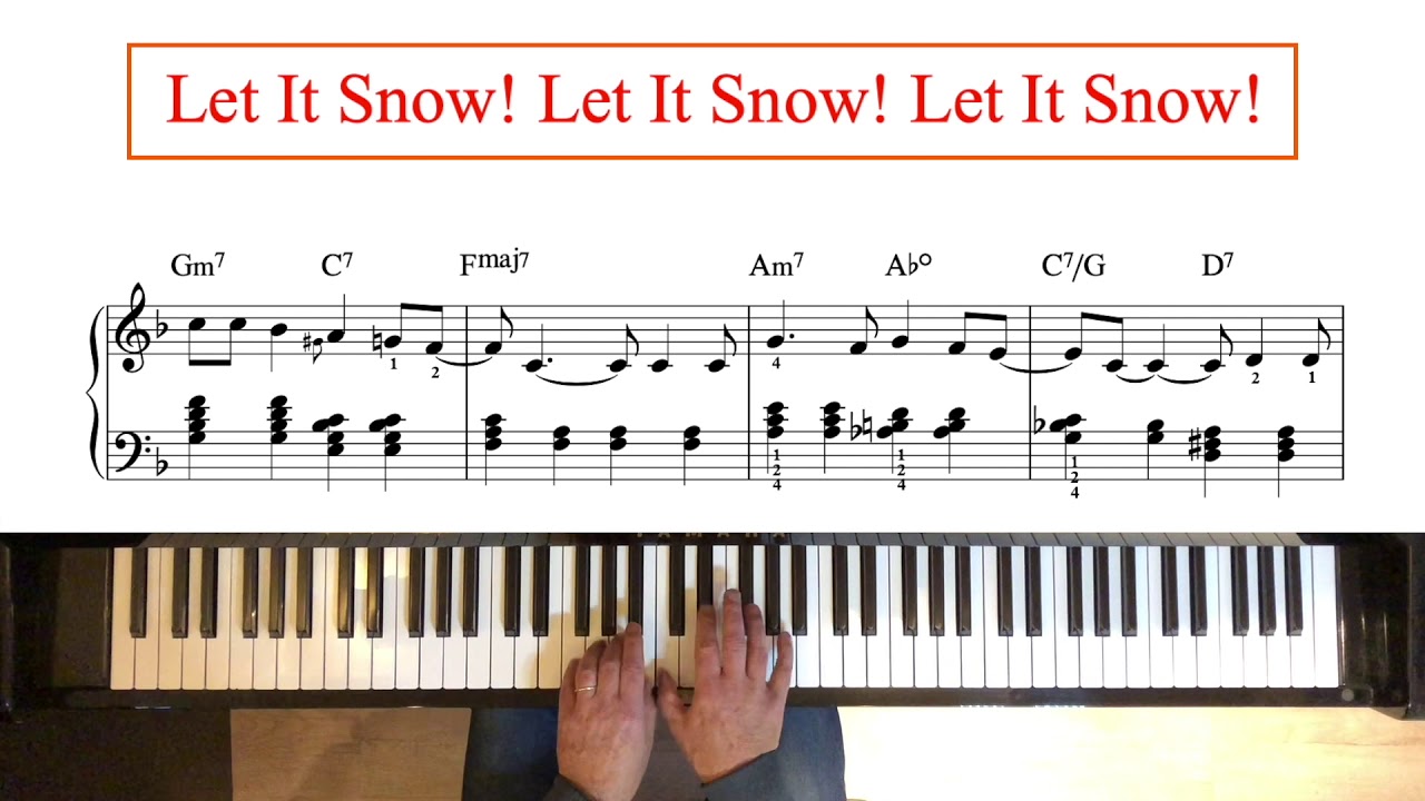 Let It Snow | Jazz /swing style, piano tutorial + sheet music  (Original Arrangement)