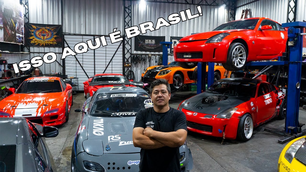 Você NUNCA VIU uma OFICINA de DRIFT como essa no BRASIL! 🔥 - Mazda RX-7, Corvette, BRZ 2JZ...