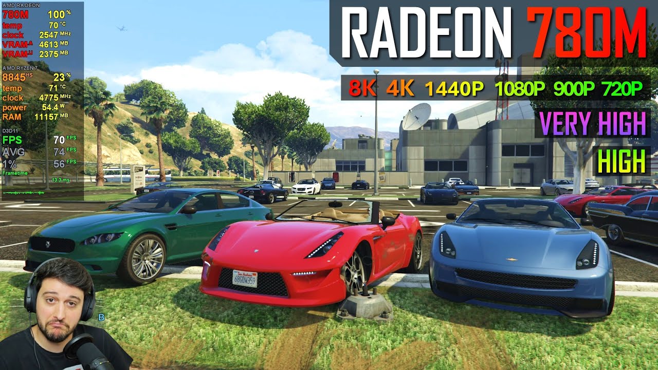Интегрированная графика Radeon 780M в GTA 5!