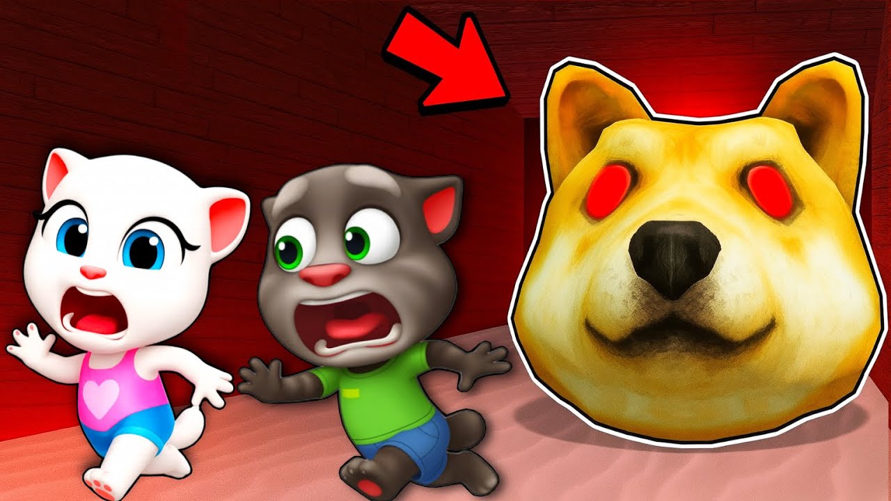 Talking Tom plays: DOGE HEAD Roblox - My Talking Tom and Friends  #obby bby #Roblox #talkingtom