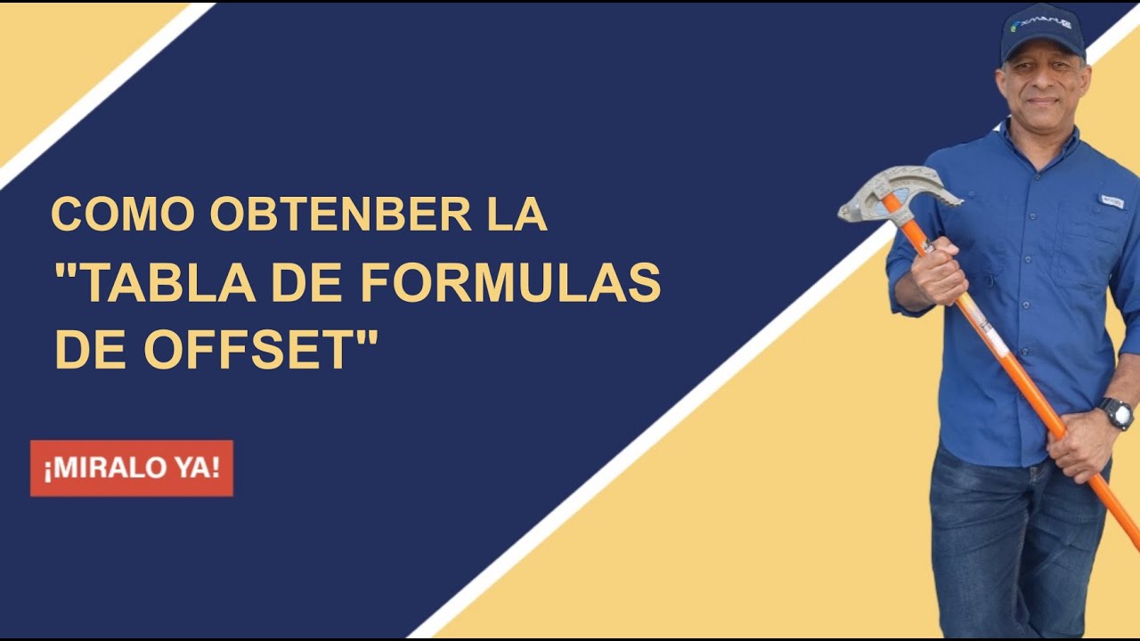 Como obtener la Tabla de Formulas de Offset, para doblar tubos EMT.