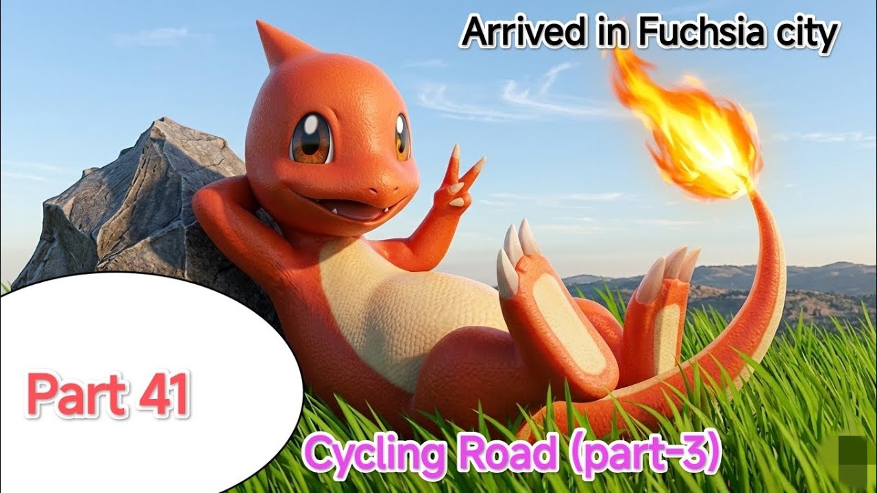 Pokemon RED Gameplay | Part 41 | Cycling Road (part-3) | Arrived in Fuchsia city