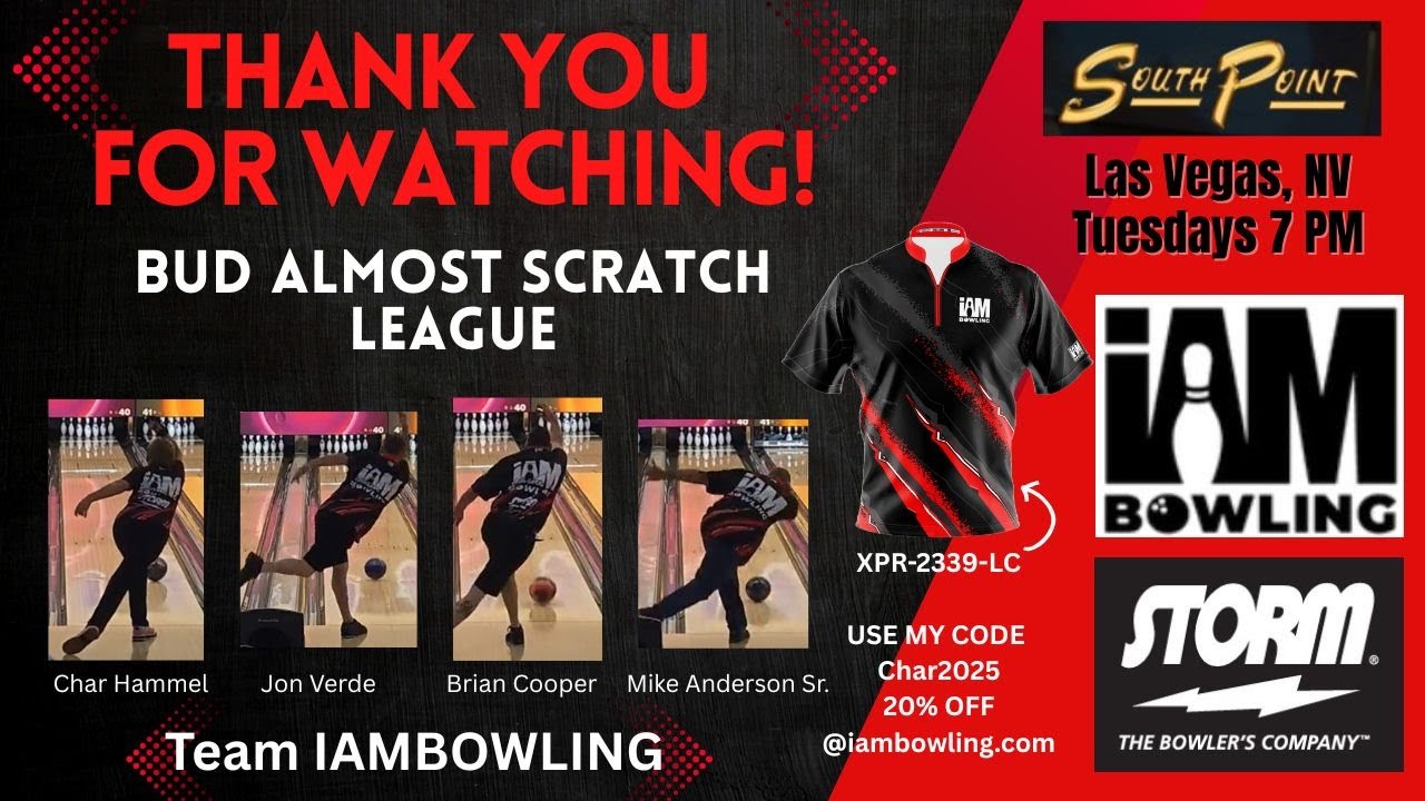 Team IAMBowling - Bud Almost Scratch League Week 19 - 2nd night of 3rd round!