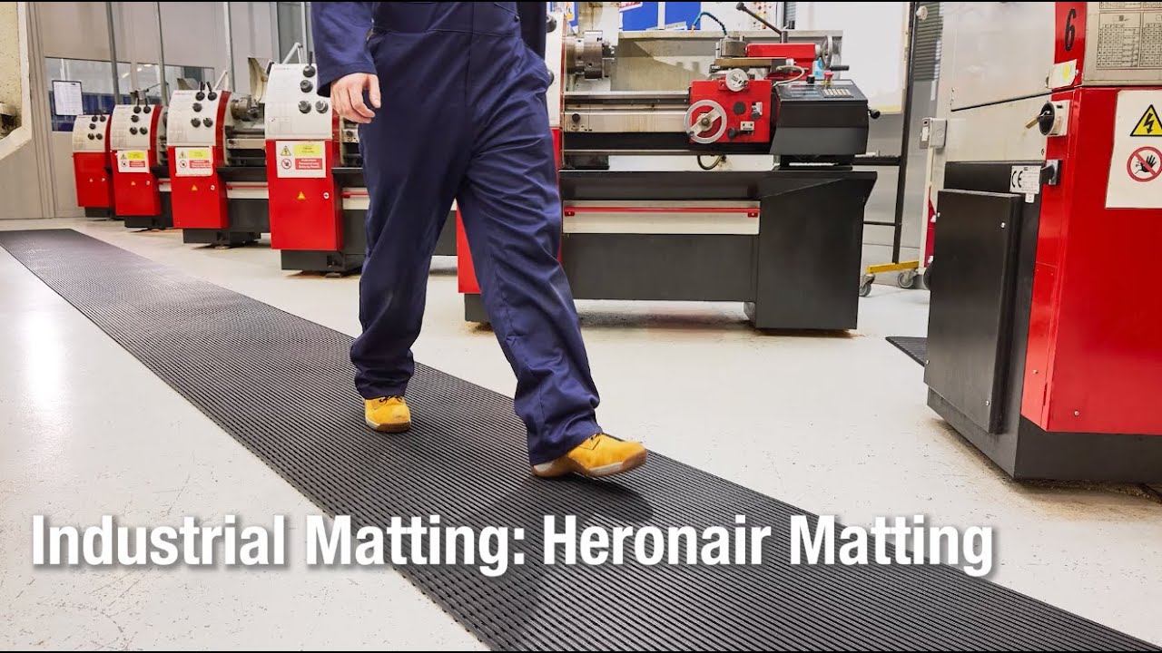 Heronair Industrial Floor Matting - Flexible, Non-Slip, Excellent Drainage