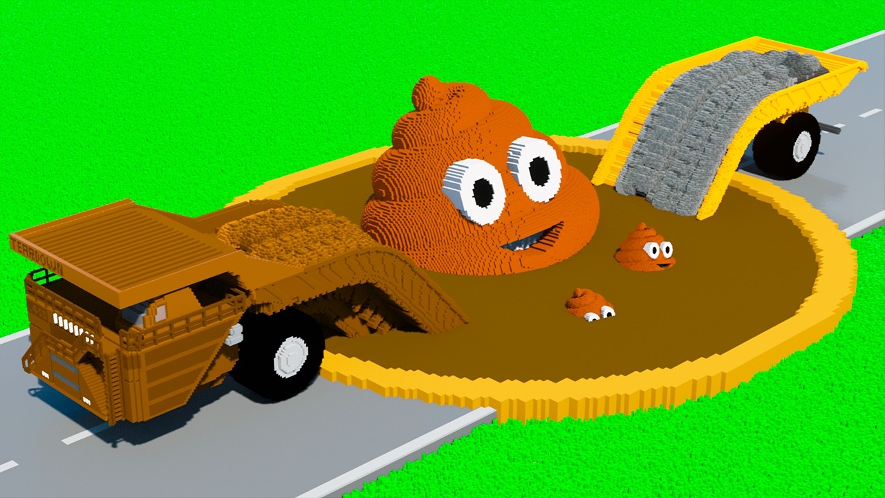TESTING LONG CARS vs POOP PORTAL | Teardown
