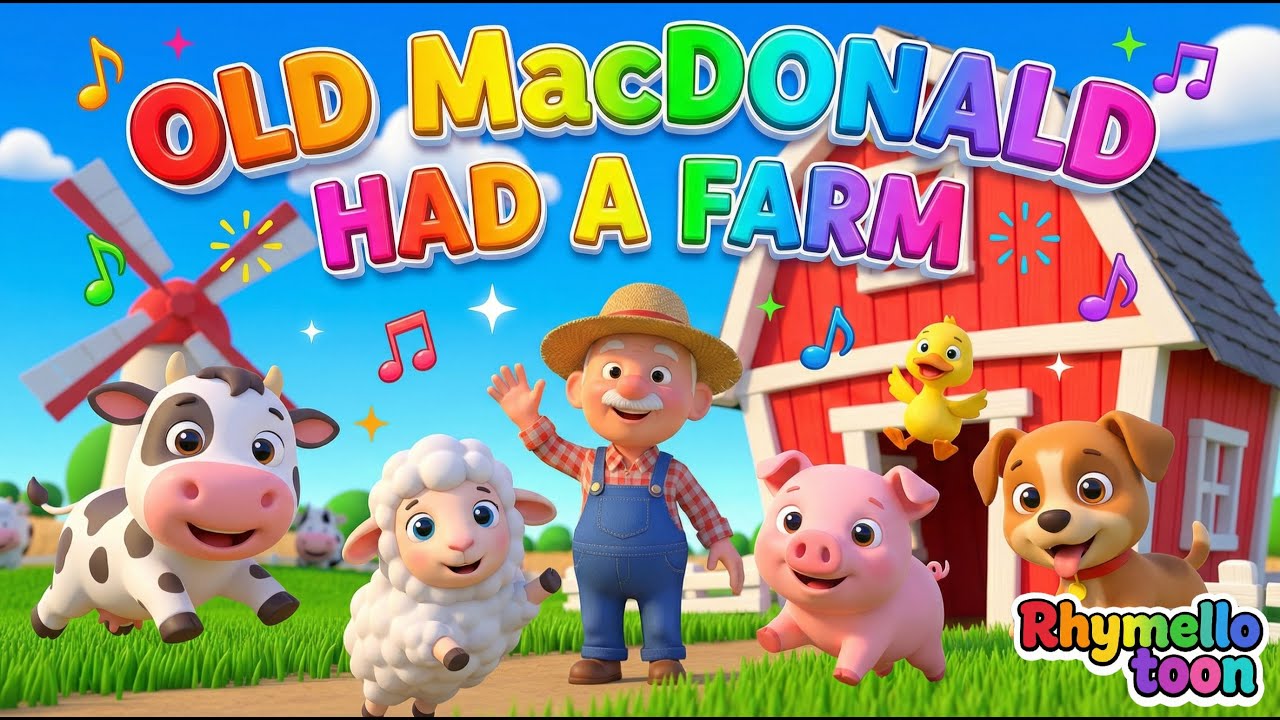 Old MacDonald Had a Farm 🐮🐷🦆 | Kids Nursery Rhyme @RHYMELLOTOON