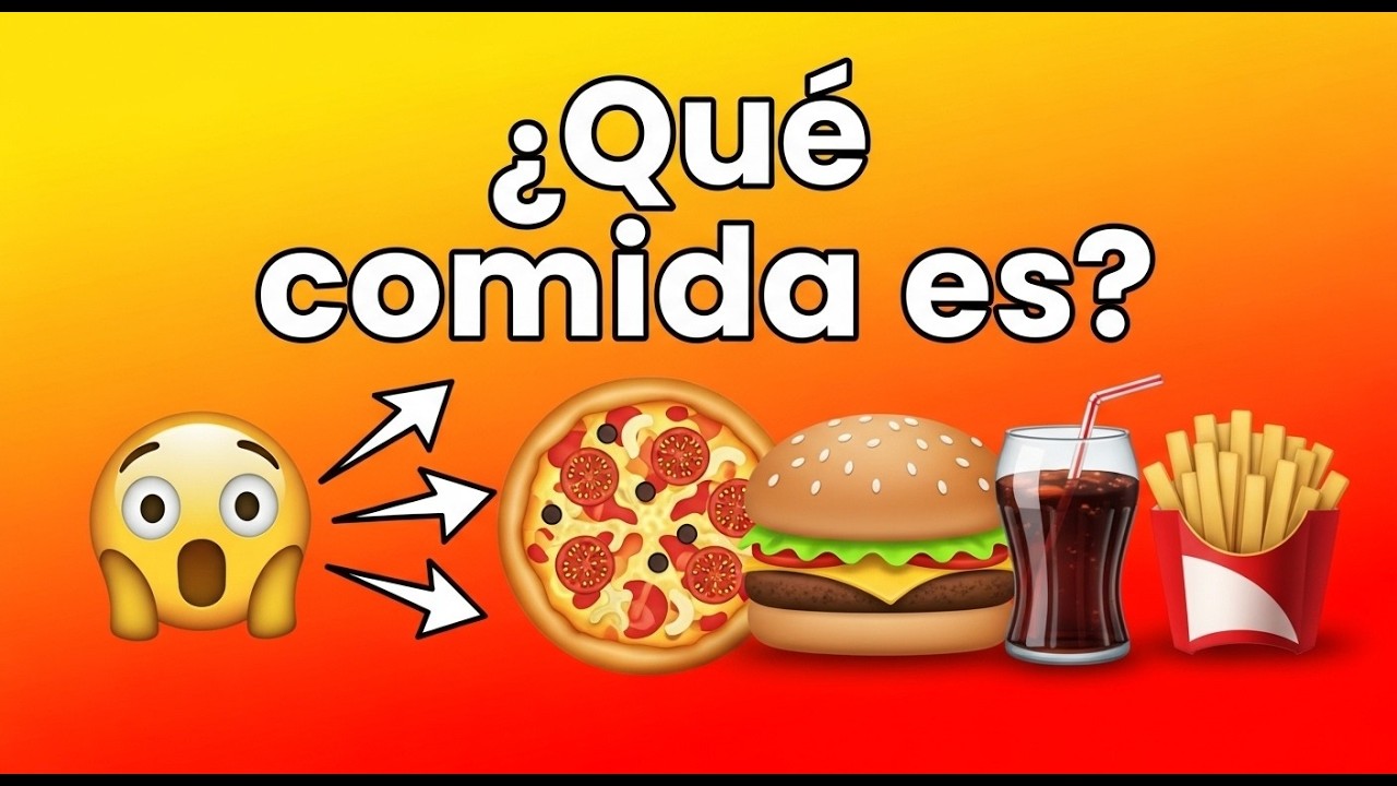 Adivina la comida con emojis 🍕🥤 | Test de emojis de comida popular | Prueba de monos