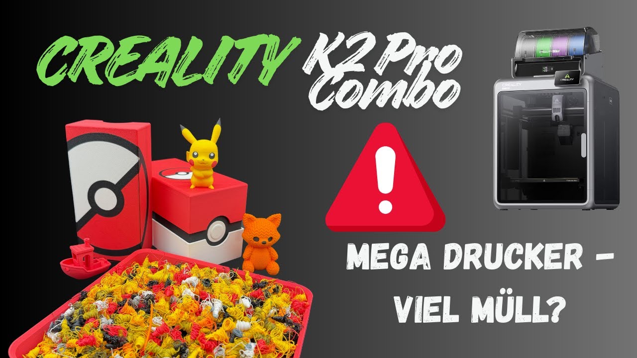 Multi-Color mit dem Creality K2 Pro Combo – Viel Müll oder geniale Lösung?