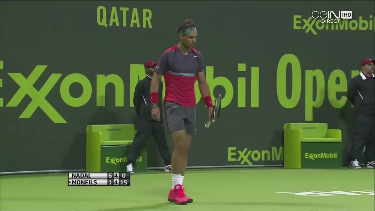 Rafael Nadal vs Gael Monfils Highlights DOHA FINAL 2014