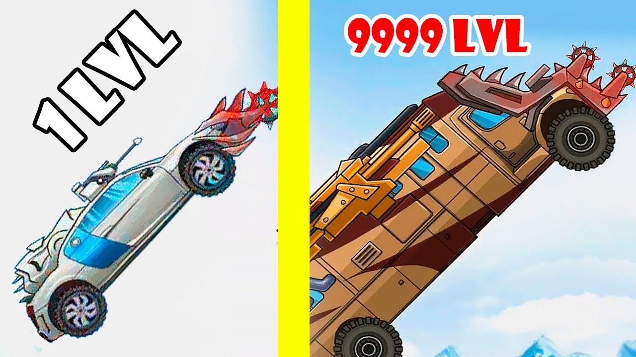 MAX LEVEL ZOMBIE CAR EVOLUTION! All Cars Unlocked Unlimited Gold HACK In Monster Hill Racer 2