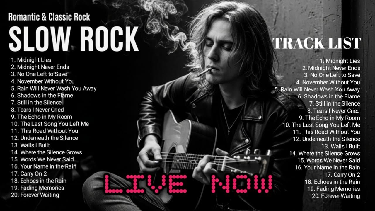 🌧️ LIVE Rainy Night Slow Rock – Sad Love Songs & Ballads