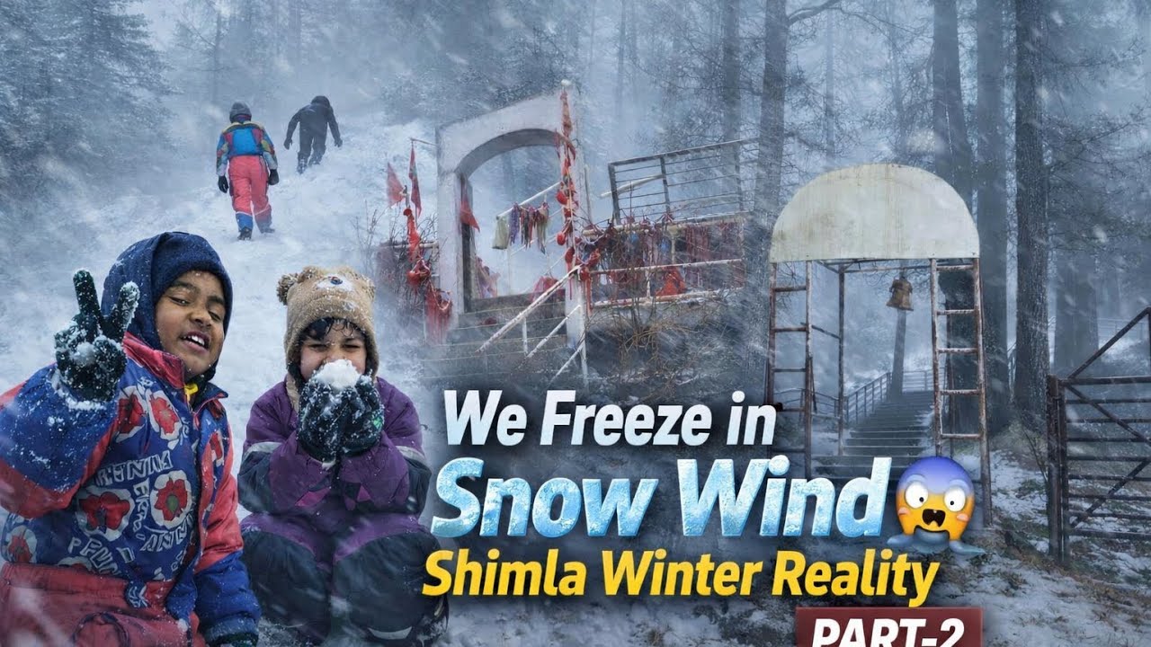 Shimla Snowfall Reality ❄️ We Freeze in Snow Wind | Desu Mata Kali Mandir | Part-2
