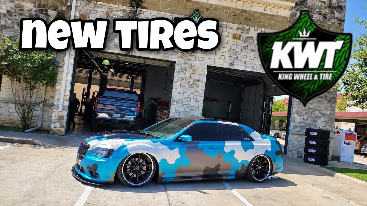 New Tires Mounted | King Wheel & Tire Mansfield | 295/30/22 on bagged Chrysler 300 SRT8 | Vlog