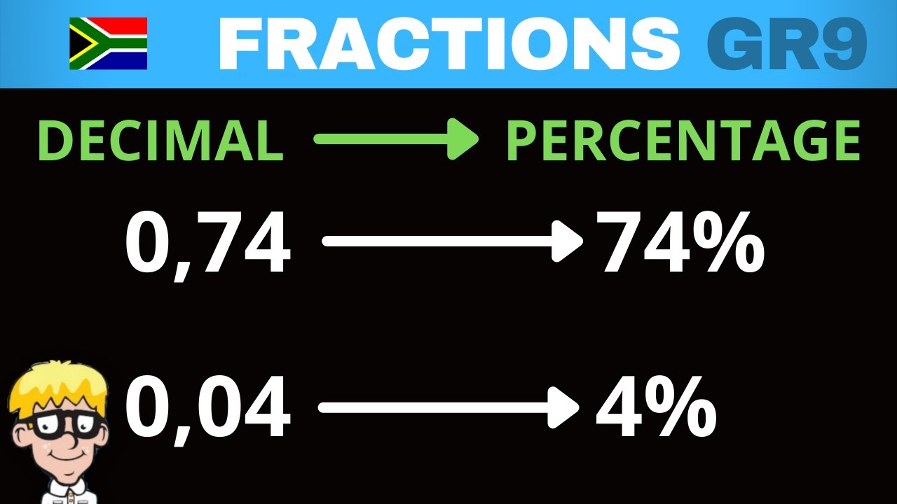 Decimal Fractions Grade 9: Convert Decimal to Percentage