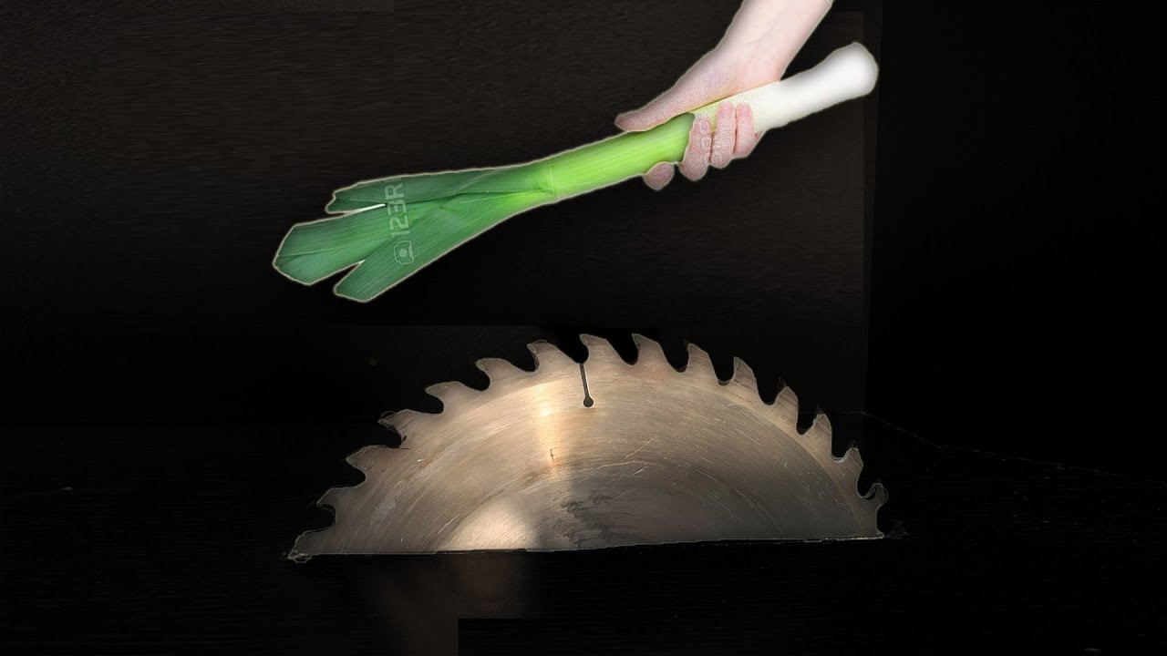 Shredder Saw VS Leek! DESTROYED INTO PIECES!