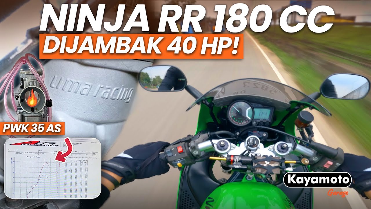 NGERI BANGET JAMBAKAN 2 TAK‼️ Ninja RR Pake BLOK UMA RACING 180cc + PWK Sudco 35 AS Beneran 40HP‼️