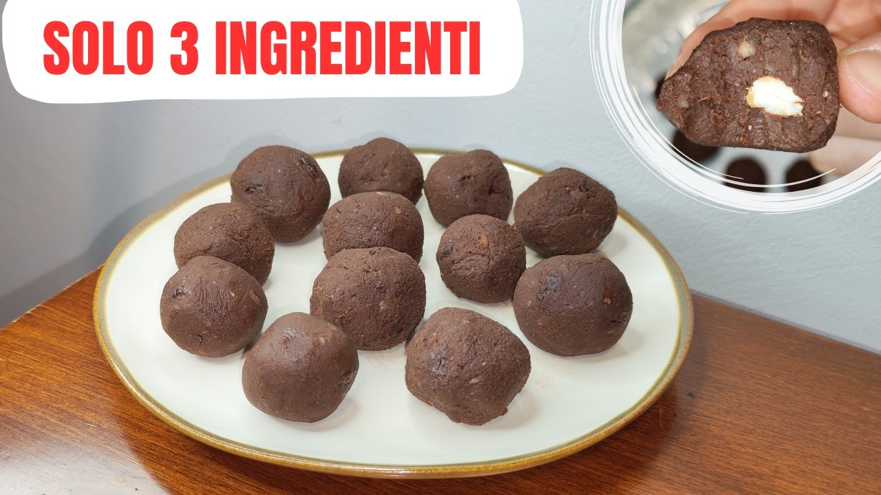 Dolcetti energetici con CECI e DATTERI. Facili e veloci.