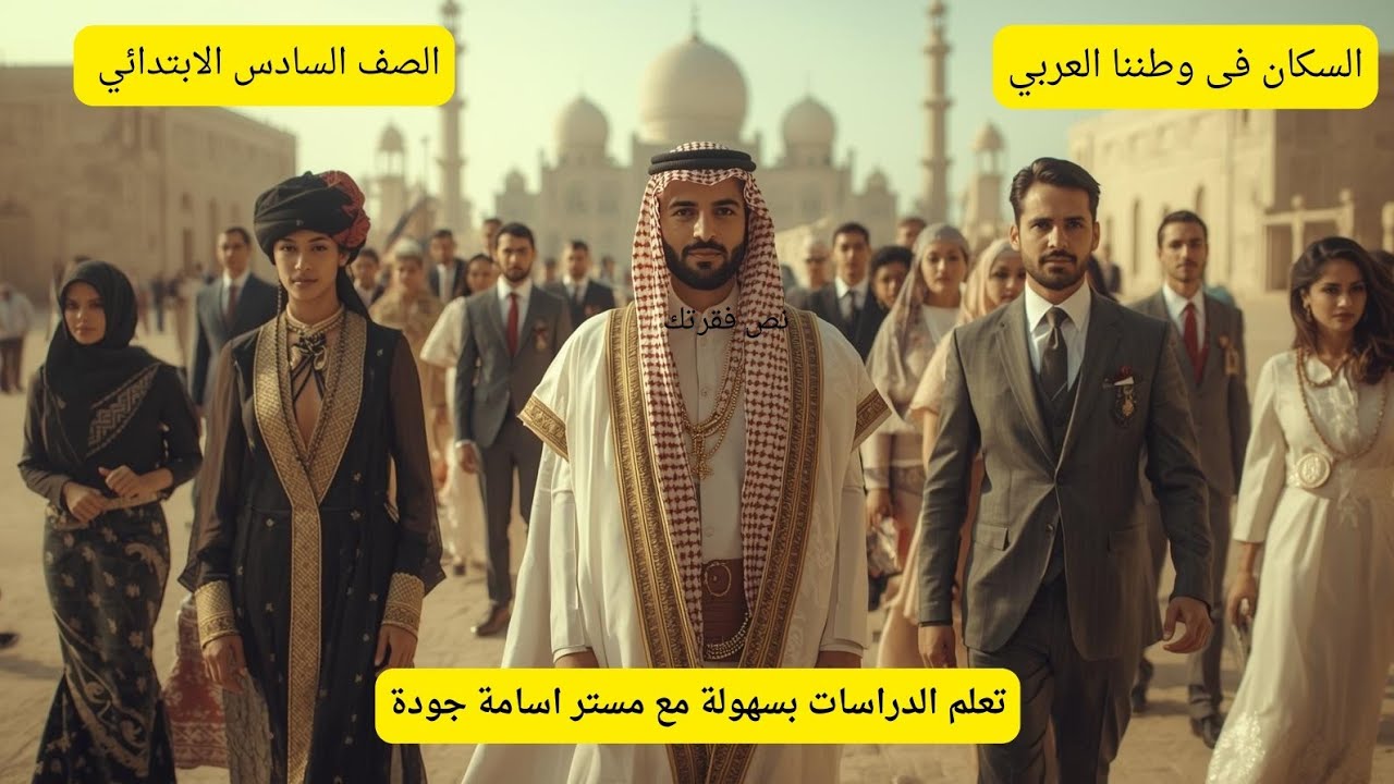 السكان في وطننا العربي 🌍 | الصف السادس ابتدائي | +٥٠٠ مليون نسمة! 🇪🇬🇸🇦🇩🇿🇮🇶 شرح سهل وممتع