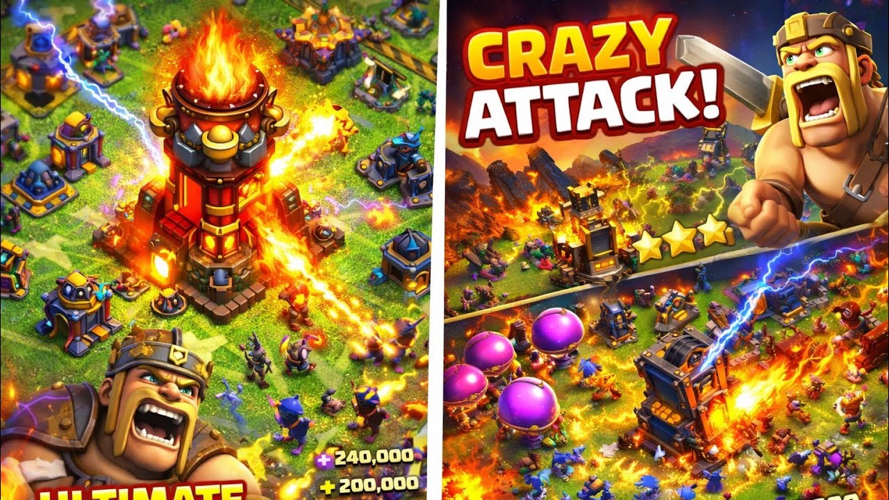🔥 100% CRAZY ATTACK in Clash of Clans!