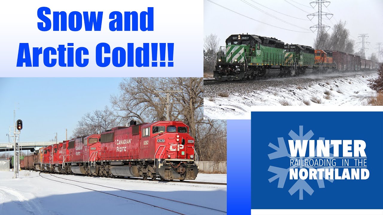 Trains in Blinding Snow & Splendid Winter Light! Winter Railroading in the Northland (Full Video)