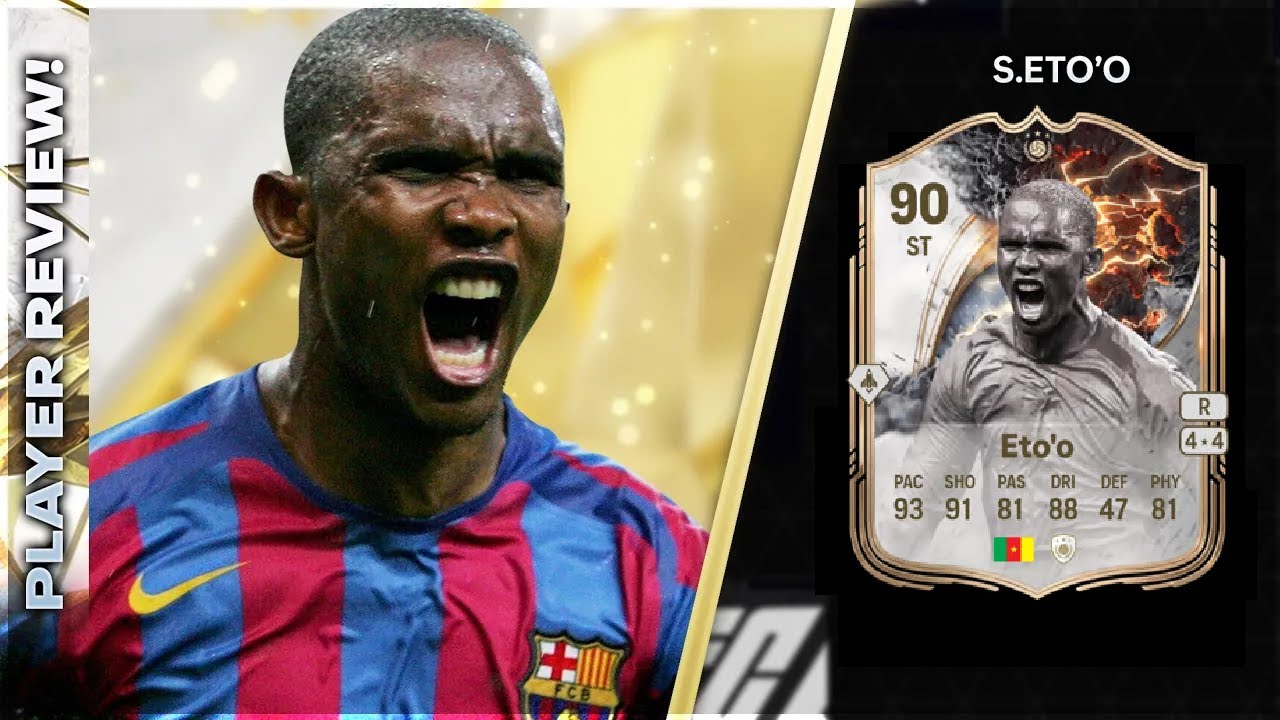CRACKED CARD!!!!! THUNDERSTRUCK ICON 90 RATED SAMUEL ETO'O PLAYER REVIEW - EA FC26 ULTIMATE TEAM