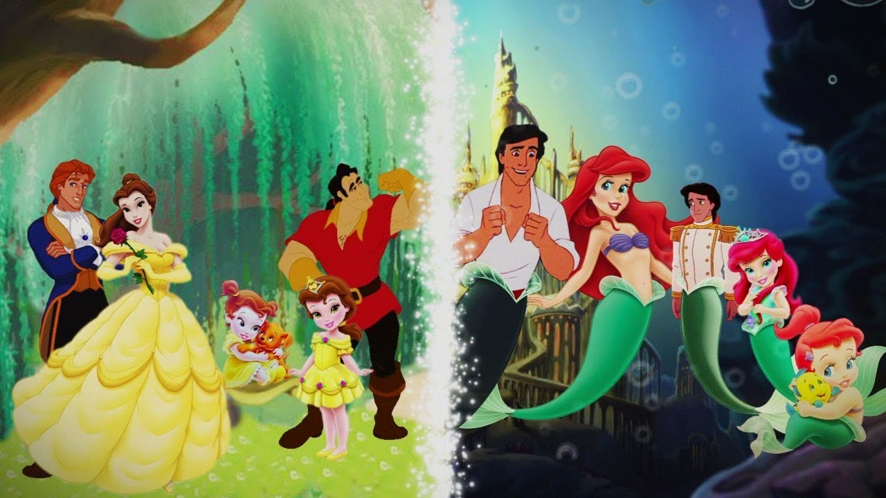 Finger Family Song Belle & Ariel Nursery Rhymes | Disney Princesses | TFK