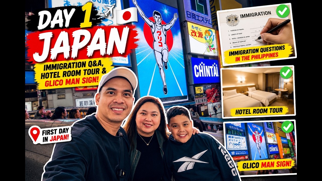 JAPAN VLOG DAY 1: Immigration Questions | Hotel | Bikkuri Donkey Resto