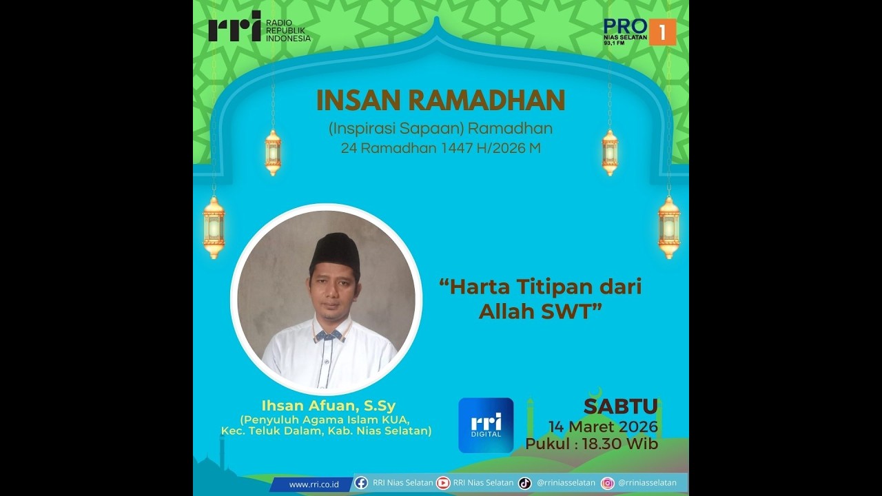 🔴LIVE | INSAN RAMADHAN - Harta Titipan Dari Allah SWT