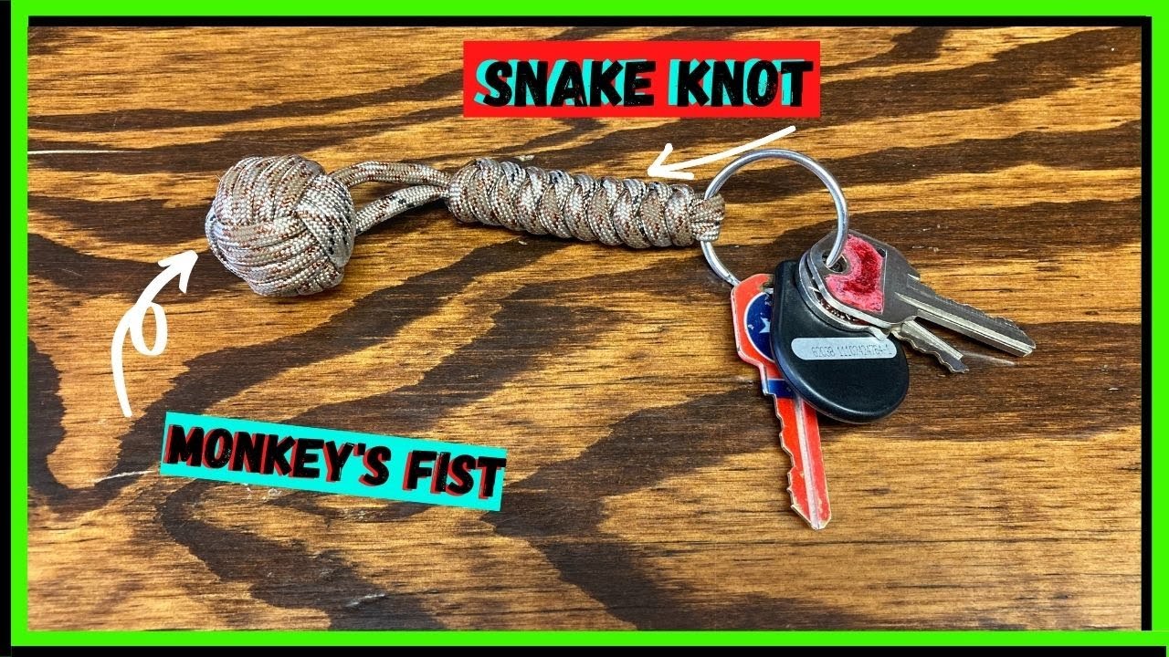 The Snake's Fist? Snake Knot/ Monkey's Fist Hybrid Keychain Tutorial