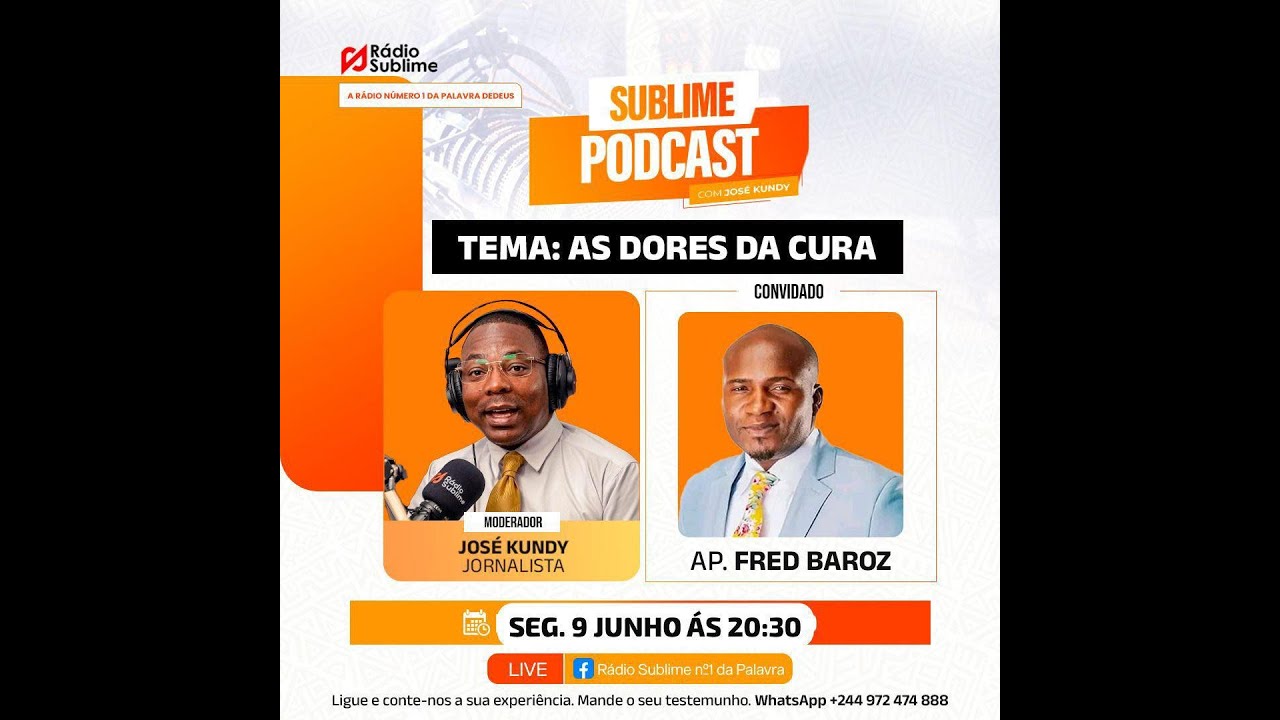 SUBLIME ENTREVISTA COM: Apost. FRED BAROZ TEMA: AS DORES DA CURA