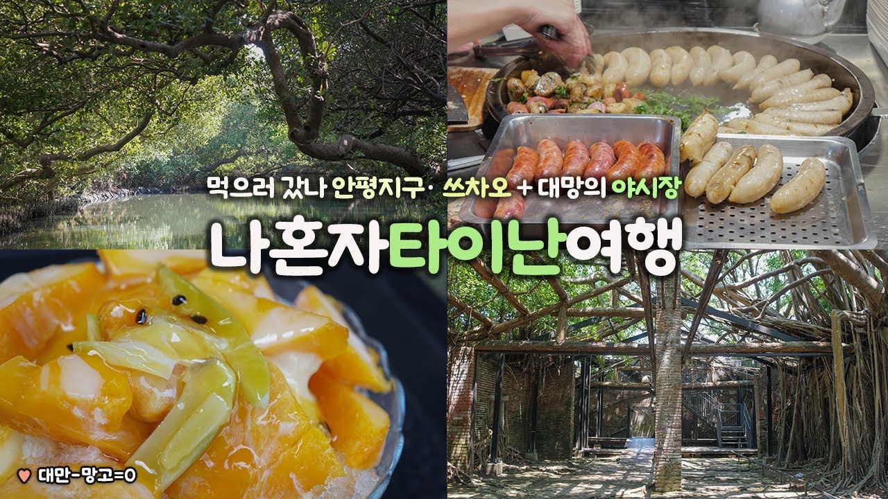 나혼자 대만 타이난 여행｜🫢꿀잼! 안평수옥, 안평고성, 쓰차오 녹색터널 ｜🥭망고빙수 먹고 힘 얻어 타이난 대동 야시장 먹방 😙｜대만 타이난 구글맵링크=더보기란｜대만여행 하는사람er