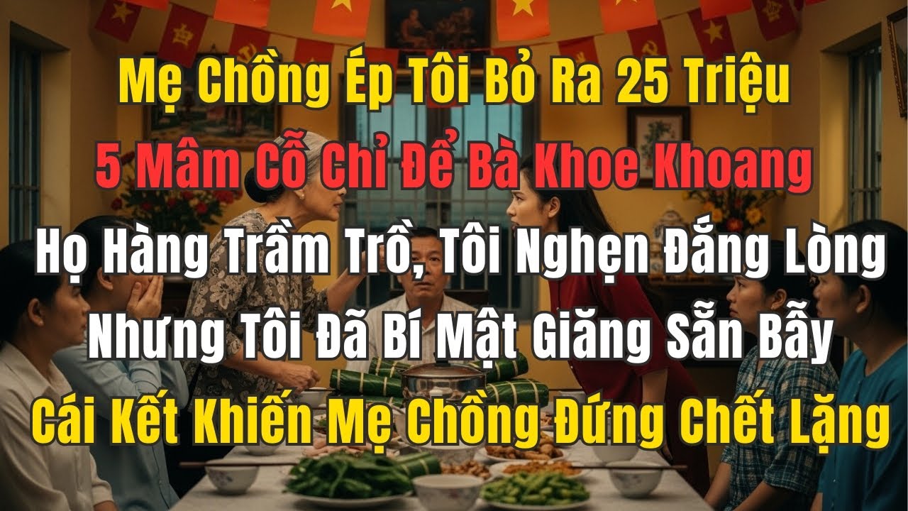 Lễ 2/9 Mẹ Chồng Đặt 5 Mâm Cỗ Giá 25 Triệu Đãi Họ Hàng Rồi Bắt Tôi Tra Tiền, Tôi Liền…