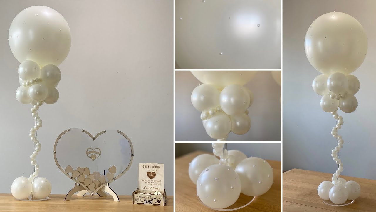 How To Make Pearl Balloon Centerpiece