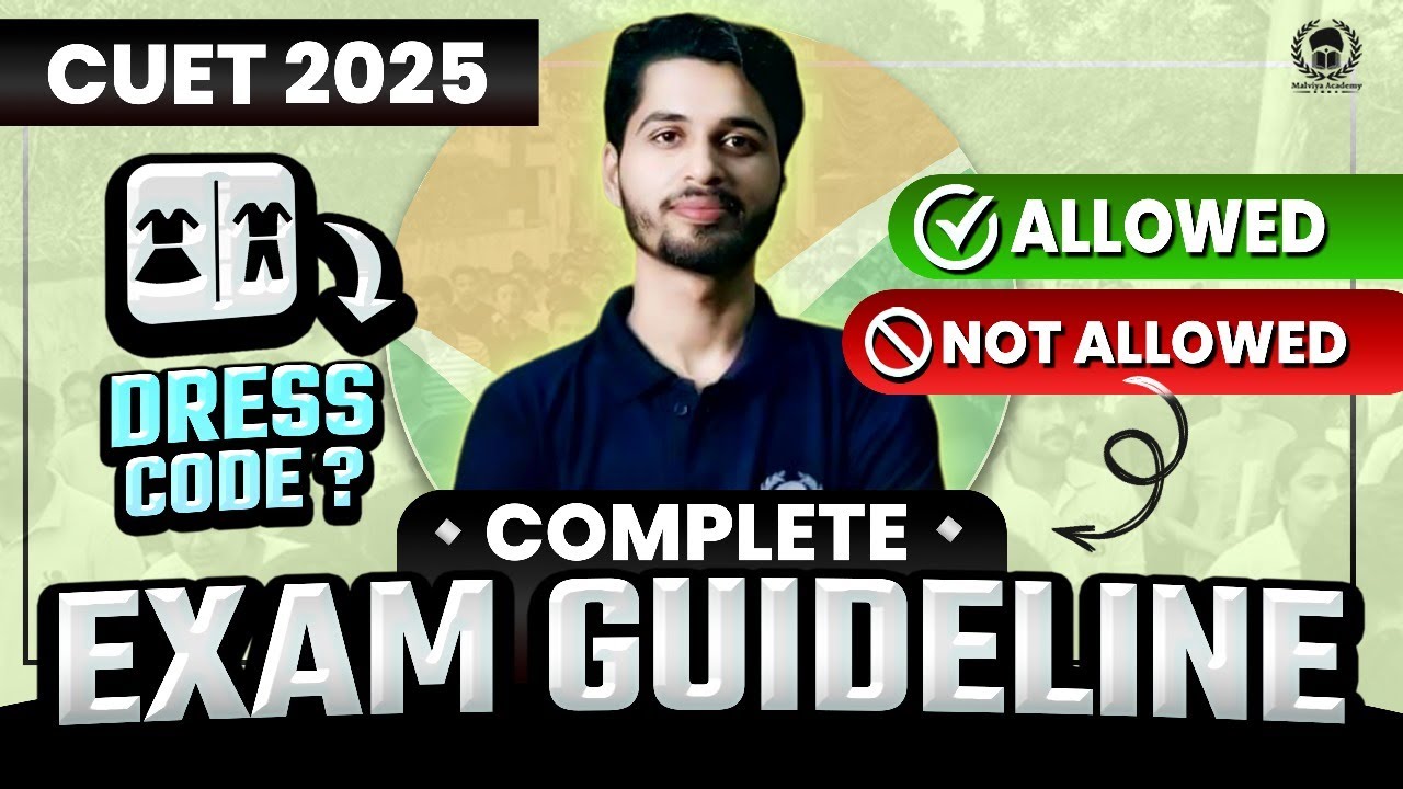 Cuet 2025 Dress Code for boys & girls on exam day | Cuet 2025 Admit Card guidelines