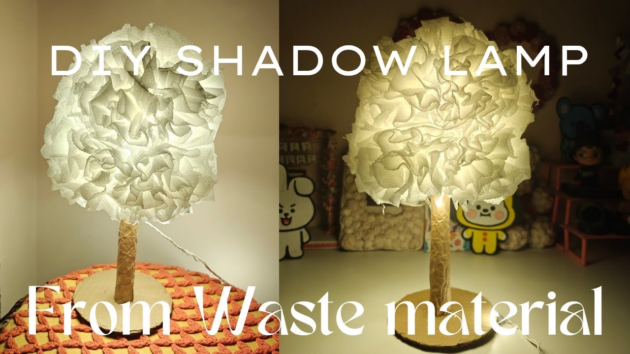 Zero cost Luxury Shadow Lamp! 😱 DIY Tissue Paper Craft✨| Best Out of Waste 2026 #diy #craft #diylamp