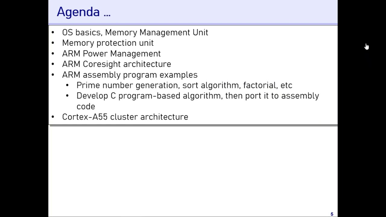 ARM v8 architecture and ISA training demo session