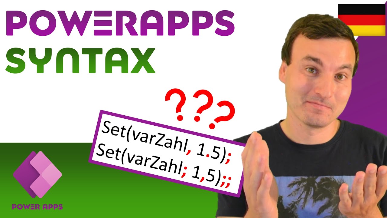 [Lern PowerApps] EP23: deutscher und englischer SYNTAX - PUNKT KOMMA SEMIKOLON ???