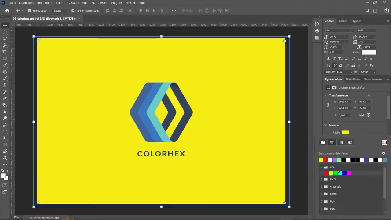 Photoshop: Hintergrundfarbe ändern