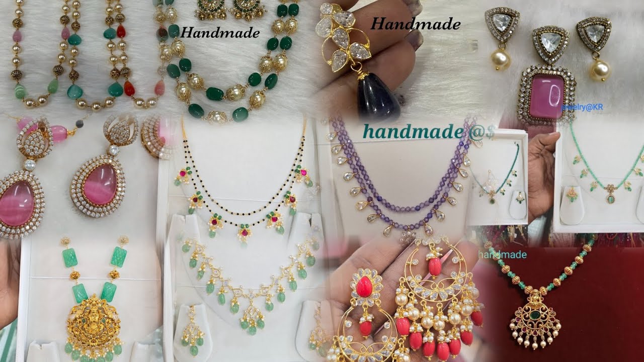 #JRShandmade#jewelry#part7# kattu thenga withReal  pearlsReal onyx stones/jewellery designs