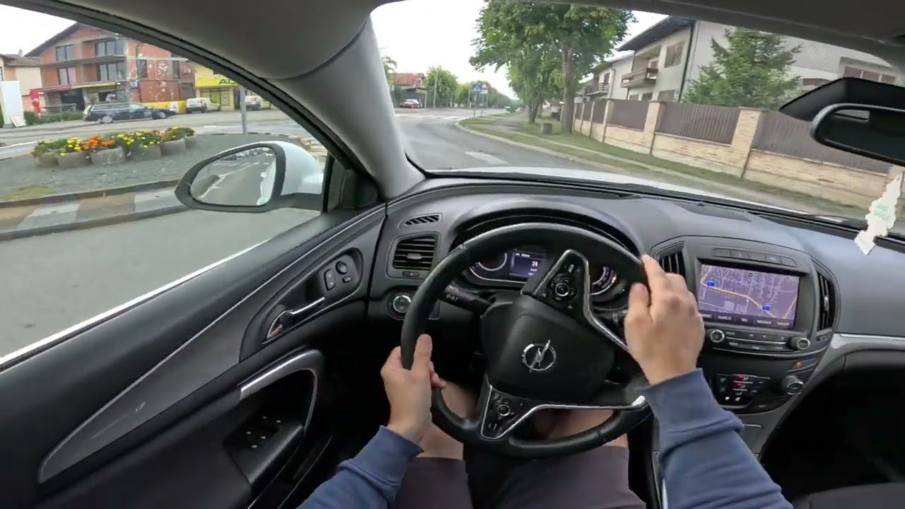 Driving 2014 Opel Insignia 2.0 CDTI Onboard POV City Drive