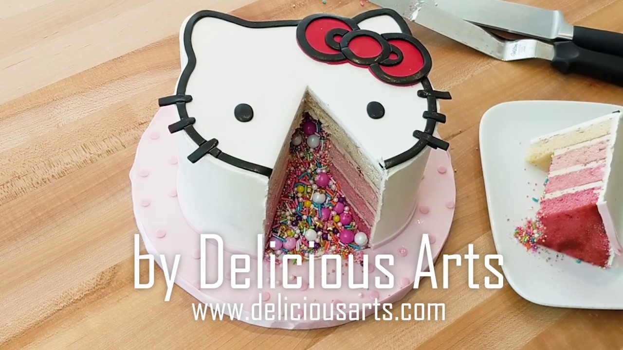 How to make a Hello Kitty Pinata Cake