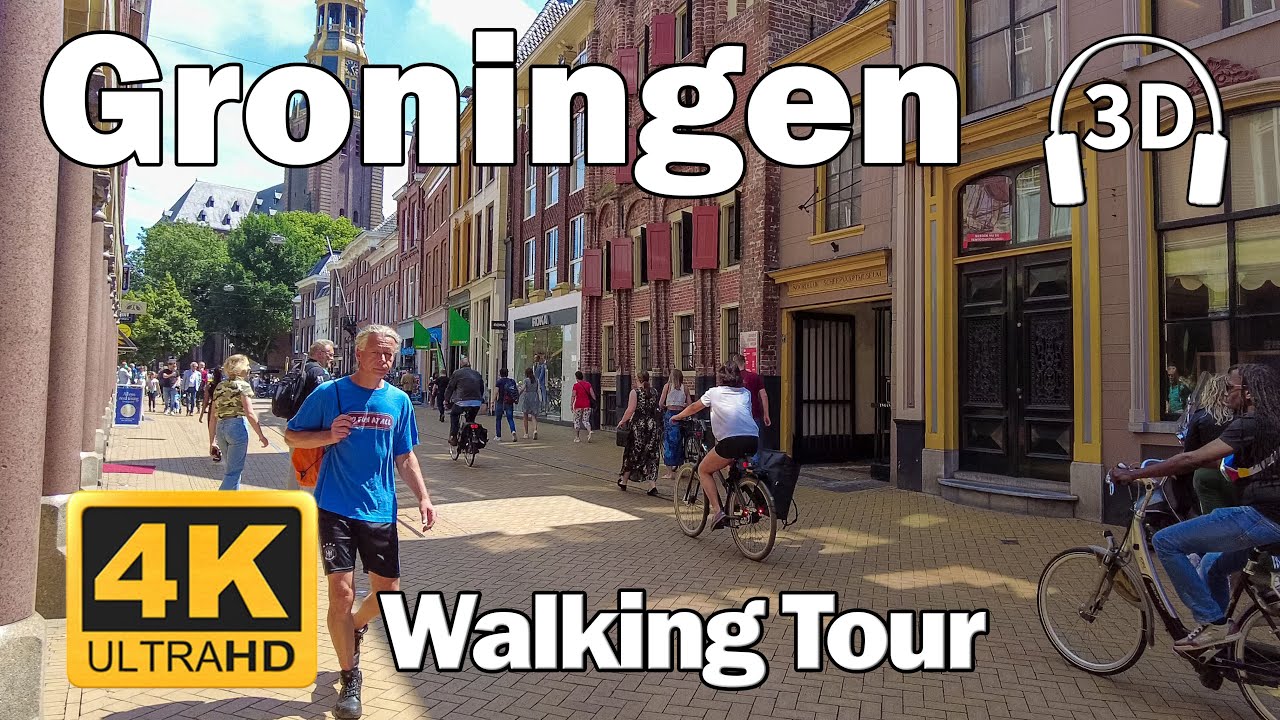 Groningen Walk ☀️ | Historic City Center | Netherlands | 4K60 Walking Tour | Binaural Audio