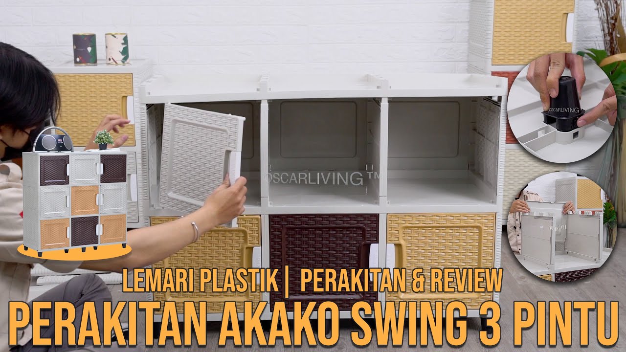 CARA PASANG AKAKO SWING 3 PINTU (2/3/4/5 SUSUN) LEMARI PLASTIK | OSCARLIVING™