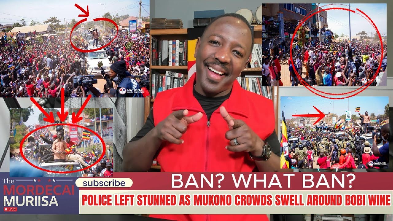 Ban? What Ban?: Police Left Stunned as Mukono Crowds Swell Around Bobi Wine.