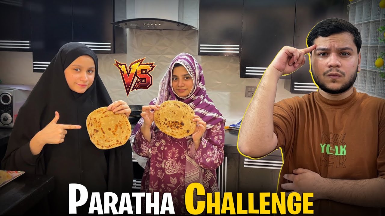 Mama ke jane ke bad aj sehri mein momina or fariha ne paratha banaya🫣| Kiska acha bana😳