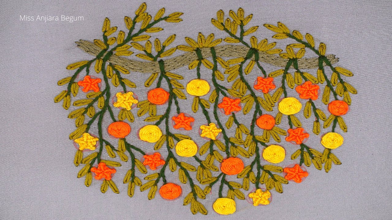 Hand Embroidery Mini Flower Bunch Design New, Pretty Tiny Flower Embroidery Designs-538