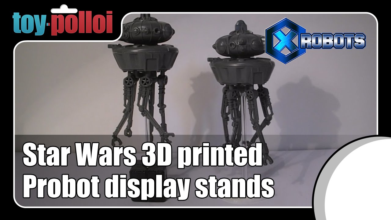 Custom 3D printed Vintage Star Wars Probot (Probe Droid) stand with xrobots.co.uk