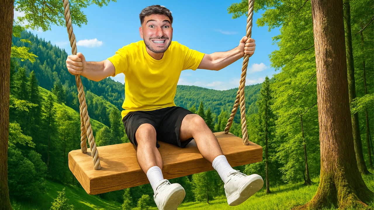 J'ai construit la plus GRANDE balançoire dans la forêt !